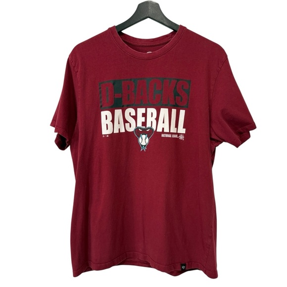 MLB Arizona D-Backs Baseball Maroon T-Shirt  100% Cotton - Size L - '47 Brand - Picture 1 of 17